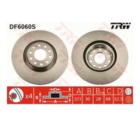 TRW 2X Disco Freno Anteriore 321 Ventilato Per Audi A6 Avant 4B C5 4B2