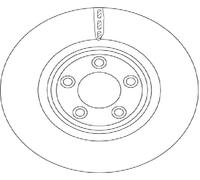 TRW 2X Disco Freno Anteriore Ø326 Mm Ventilato Per Jaguar S-Type X200 2.7 D XF