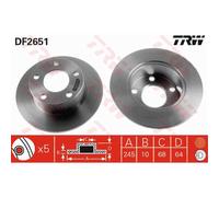 TRW 2X Disco Freno Posteriore 245 Completo Per VW Passat Variant 3B6 3B5 3B2 3B3