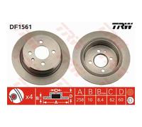 TRW 2x Disco Freno Posteriore 258 Pieno per BMW 3er Cabriolet E30 E21 DF1561