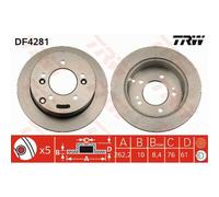 TRW 2X Disco Freno Posteriore 262 Completo Per Hyundai Tucson JM Sonata V NF XG