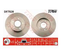 TRW 2X Disco Freno Posteriore 278 Completo Per Nissan Maxima/Maxima QX V A33 A32