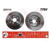 TRW 2x Disco Freno Posteriore 295 Pieno per Peugeot 806 221 Fiat Ulysse 220