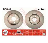 TRW 2X Disco Freno Posteriore 300 Completo Per Audi A4 Avant 8K5 B8 A6 4G5 C7