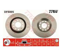 Disco freno TRW DF6005 posteriore, ventilato, 1 Pezzo