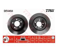 TRW 2x Disco Freno Posteriore 300 Ventilato per BMW 1er E87 E81 3er Touring