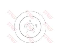 TRW 2x Disco Freno Posteriore Ø302 MM Pieno Verniciato per Mitsubishi Grandi Na