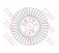 TRW 2x Disco Frontale Ø304mm Ventilato per Citroën Berlingo C4 Grand Picasso