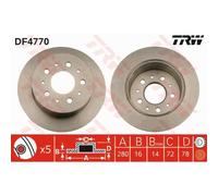 Disco freno TRW DF4770 posteriore, pieno, 1 Pezzo