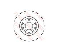 TRW Disco freno DF6115 anteriore, ventilato, 1 pezzo