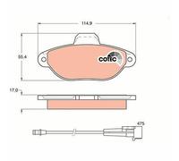 TRW AUTOMOTIVE GDB1115 Past.Fr.Ant Fiat Punto (176)/Panda I/Ii,