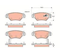 Set di pastiglie freno TRW GDB1471, posteriore