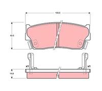 TRW AUTOMOTIVE GDB3183 Past.FR.Ant Suzuki X-90 (El)