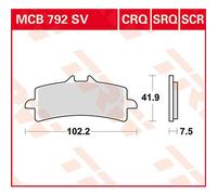 Trw Carbon Race Longlife Aprilia Rsv4 1000 Factory 10 Sintered Front Brake Pads Nero