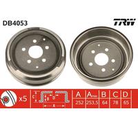 TRW DB4053 Tamburo freno per VW