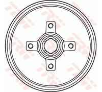 TRW DB4134BR Tamburo freno per CHEVROLET,OPEL,VAUXHALL