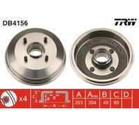 TRW DB4156 Tamburo freno