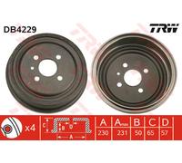 Tamburo freno TRW DB4229
