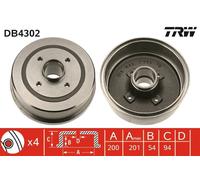 TRW DB4302 Tamburo freno per OPEL,VAUXHALL