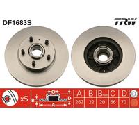 TRW DF1683S Disco freno per VOLVO