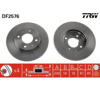 TRW DF2576 Disco freno