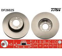 Disco freno TRW DF2602S anteriore, ventilato, 1 Pezzo