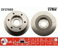 TRW DF2788S Disco freno per IVECO