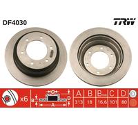TRW DF4030 Disco freno per HOLDEN,ISUZU,OPEL,VAUXHALL