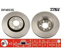 TRW DF4053S Disco freno per VOLVO