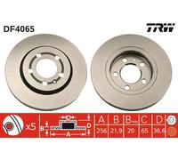 1X Disco freno TRW DF4065 per AUDI A3 (8L1) 1.8 1999-2002