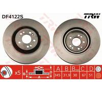TRW DF4222S Disco freno per MERCEDES-BENZ