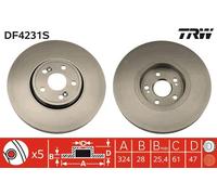 TRW DF4231S Disco freno per RENAULT