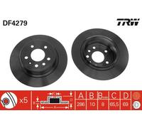 TRW DF4279 Disco freno per HOLDEN,SAAB