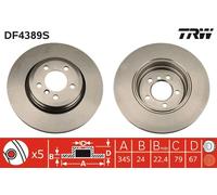 TRW DF4389S Disco freno per BMW