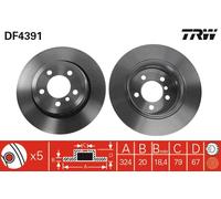 Disco freno TRW DF4391 posteriore, ventilato, 1 Pezzo