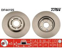 TRW DF4415S Disco freno per TOYOTA