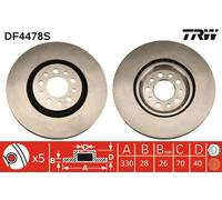 TRW DF4478S Disco freno per ALFA ROMEO,JEEP