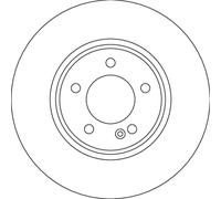 TRW Disco freno DF4638S ventilato assale anteriore per Mercedes-Benz Classe G