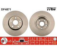 TRW Disco freno DF4871 anteriore ventilato