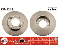 TRW DF4924S Disco freno per KIA