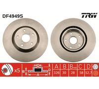 TRW DF4949S Disco freno per SUBARU