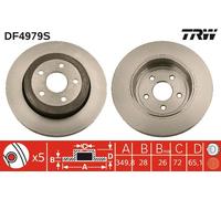 TRW DF4979S Disco freno per JEEP