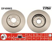 Trw Dischi Opel Insignia 1.8/2.0/2.0D 07/08> Df4996S