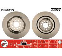 TRW DF6011S Disco freno per SEAT