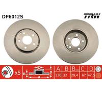 TRW DF6012S Disco freno per MERCEDES-BENZ