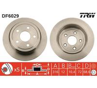 TRW DF6029 COPPIA DITSCHI Jeep Wrangler / wrangler unlimited (jk)(2007->) 2,8 -
