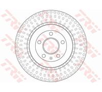 Disco freno TRW DF6175S posteriore, ventilato, 1 pezzo