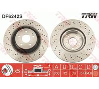 Disco freno TRW DF6242S anteriore, ventilato, perforato, 1 Pezzo