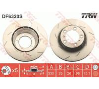 TRW DF6320S Disco freno per PORSCHE