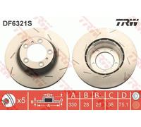 TRW DF6321S Disco freno per PORSCHE